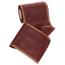 Prodotto Nastro ghirlanda Moiré 150mm Decorazione nastro in taffetà bordeaux