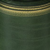 Prodotto Nastro per ghirlanda moiré, 150 mm, verde scuro con bordo perlato dorato, trama in taffetà, rotolo da 25 m per decorazione e design