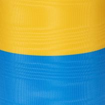 Prodotto Nastro ghirlanda moiré blu e giallo, 100 mm, nastro nazionale, nastro club, nastro decorativo, nastro da lutto festivo, acetato