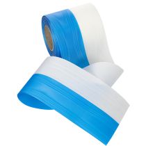 Prodotto Nastro per ghirlanda moiré blu e bianco, nastro decorativo in taffetà da 100 mm