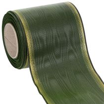 Prodotto Nastro per ghirlanda moiré verde scuro 100 mm nastro decorativo nastro di taffetà