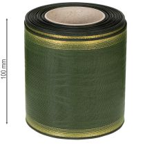 Prodotto Nastro per ghirlanda moiré verde scuro 100 mm nastro decorativo nastro di taffetà
