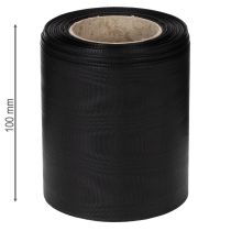 Prodotto Nastro ghirlanda nero 100 mm 25 m - nastro da lutto, nastro a fiocco, nastro decorativo, forniture per fioristi