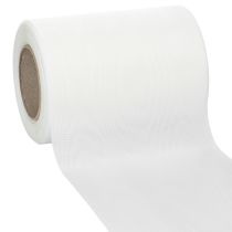 Prodotto Nastro decorativo per ghirlanda bianca da 125 mm, 25 m, per servizio funebre, decorazione per tomba