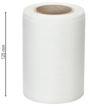 Prodotto Nastro decorativo per ghirlanda bianca da 125 mm, 25 m, per servizio funebre, decorazione per tomba