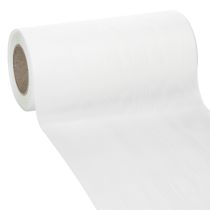 Prodotto Nastro bianco per ghirlande, 200 mm di larghezza, rotolo da 25 m, nastro da lutto, nastro a fiocco, nastro decorativo per fiori funebri e altre occasioni