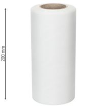 Prodotto Nastro bianco per ghirlande, 200 mm di larghezza, rotolo da 25 m, nastro da lutto, nastro a fiocco, nastro decorativo per fiori funebri e altre occasioni