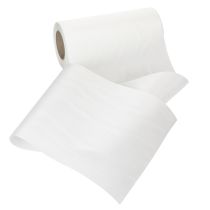 Prodotto Nastro bianco per ghirlande, 200 mm di larghezza, rotolo da 25 m, nastro da lutto, nastro a fiocco, nastro decorativo per fiori funebri e altre occasioni