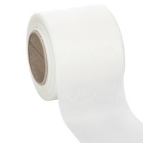 Prodotto Nastro bianco per ghirlande, di alta qualità, 75 mm x 25 m - nastro decorativo per composizioni floreali e servizi funebri, ideale per la stampa.