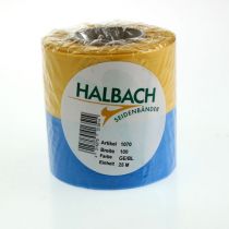 Prodotto Nastro ghirlanda moiré blu e giallo, 100 mm, nastro nazionale, nastro club, nastro decorativo, nastro da lutto festivo, acetato