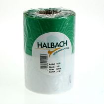 Prodotto Nastro ghirlanda moiré verde-bianco 150 mm, nastro decorativo, nastro fiocco, qualità taffetà 25 m