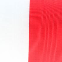 Prodotto Nastri ghirlanda moiré bianco-rosso 150 mm