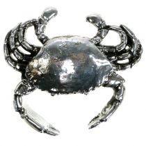 Prodotto Granchio decorativo, argento anticato, 12 cm