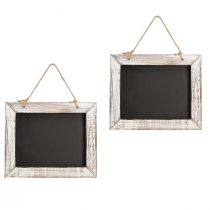 Prodotto Lavagna da appendere vintage nera bianca 24,5×20 cm 2pz