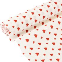Prodotto Carta Crespa con Cuori Fiorista&#39;s Crepe Festa della Mamma Rosso, Bianco 50×250cm