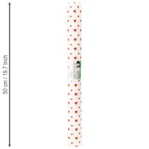 Prodotto Carta Crespa con Cuori Fiorista's Crepe Festa della Mamma Rosso, Bianco 50×250cm