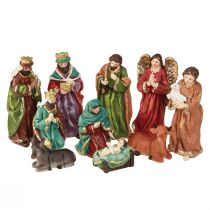 Prodotto Set figure presepe in poliresina dipinta a mano 5,5-12 cm 10pz