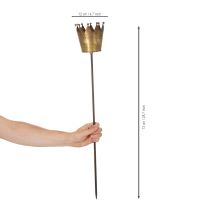 Prodotto Corona decorativa su bastoncino, decorazione vintage per piante in vaso, 73 cm