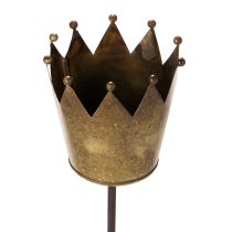 Prodotto Corona decorativa su bastoncino, decorazione vintage per piante in vaso, 73 cm