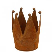 Prodotto Corona decorativa, decoro in metallo, patina Ø15cm H11.5cm