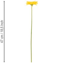 Prodotto Gerbere artificiali, giallo sole, fiori da giardino, 47 cm, 6 pezzi