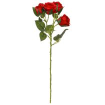 Prodotto Rose decorative artificiali rosso vivo Ø4cm L45cm 3 pezzi