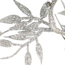 Prodotto Ghirlanda artificiale Ghirlanda di foglie di felce glitter argento 180 cm 3 pz