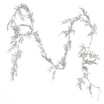 Prodotto Ghirlanda artificiale Ghirlanda di foglie di felce glitter argento 180 cm 3 pz