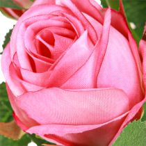 Prodotto Rose artificiali in un mazzo Fiori artificiali rosa 36cm 12pz
