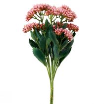 Prodotto Gallina grassa artificiale Sedum Sedum fioritura rosa 47 cm 3 pezzi