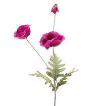 Papaveri artificiali fiori decorativi in seta rosa 70 cm