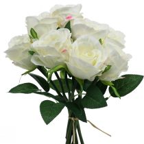 Prodotto Rose artificiali in mazzo bianche 30 cm 8 pz