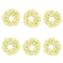 Prodotto Mini decorazione da tavolo ghirlanda di fiori artificiali bianco rosa Ø12 cm 6 pz