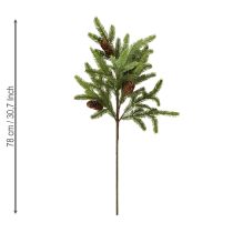 Prodotto Ramo di abete artificiale con vere pigne Ramo di Natale 78 cm