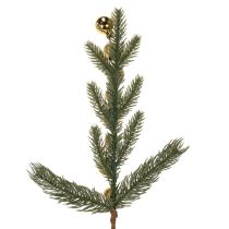 Prodotto Ramo di abete artificiale con mini palline di Natale color oro, 46 cm, 2 pezzi