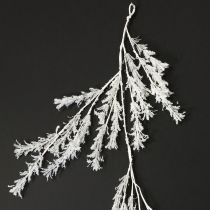 Prodotto Decorazione invernale artificiale con ramo di gelo, decorazione invernale bianca 124 cm