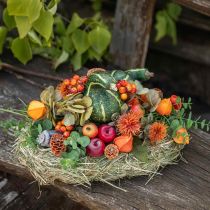 Zucca artificiale verde scuro 11 cm 6 pezzi