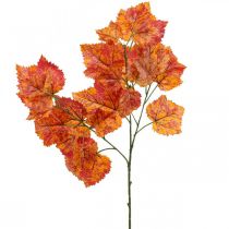 Prodotto Foglie di vite artificiali Piante artificiali rosso arancione verde 63 cm 3 pezzi