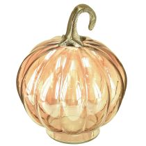 Prodotto Decorazione zucca in vetro decorazione da tavolo zucca in vetro arancione Ø14cm H18cm