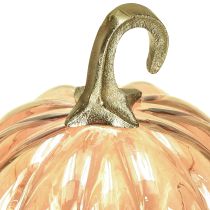 Prodotto Decorazione zucca in vetro decorazione da tavolo zucca in vetro arancione Ø14cm H18cm