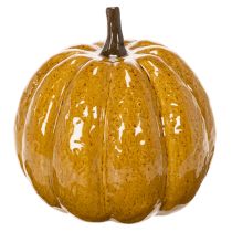 Prodotto Zucca in ceramica con viso, decorazione a LED, Halloween, 19 cm