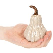 Prodotto Zucca decorativa in ceramica, decorazione autunnale per la tavola, 12 cm