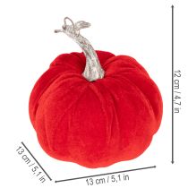 Prodotto Zucca in tessuto come decorazione da tavola, decorazione autunnale, 13 cm, 3 pezzi