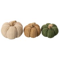 Prodotto Zucca decorativa lavorata a maglia, decorazione autunnale, 10 cm, 6 pezzi