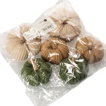 Prodotto Zucca decorativa lavorata a maglia, decorazione autunnale, 10 cm, 6 pezzi