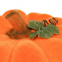 Deco zucca arancione grande Decorazione autunnale floccata Ø30cm