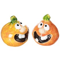 Prodotto Statuetta decorativa a forma di zucca, ideale come decorazione autunnale, 6 cm, 2 pezzi.