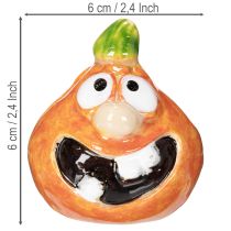 Prodotto Statuetta decorativa a forma di zucca, ideale come decorazione autunnale, 6 cm, 2 pezzi.