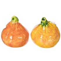 Prodotto Statuetta decorativa a forma di zucca, ideale come decorazione autunnale, 6 cm, 2 pezzi.