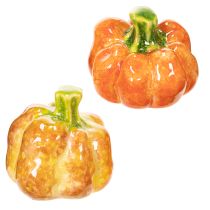 Prodotto Zucca decorativa per la tavola autunnale, 6 cm, 2 pezzi